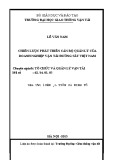 Tóm tắt Luận án Tiến sĩ Kinh tế: Chiến lược phát triển cán bộ quản lý của doanh nghiệp vận tải đường sắt Việt Nam