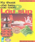 Các món lẩu và súp - Cẩm nang kỹ thuật chế biến: Phần 1