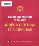 Giải quyết khiếu nại, tố cáo của công dân và các quy định pháp luật: Phần 2