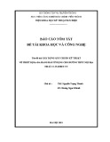 Báo cáo tóm tắt đề tài khoa học và công nghệ tên đề tài: Xây dựng quy chuẩn kỹ thuật về thiết bị ra đa hàng hải sử dụng cho đường thủy nội địa