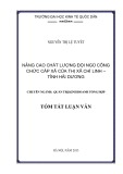 Tóm tắt Luận văn Thạc sĩ Quản trị kinh doanh: Nâng cao chất lượng đội ngũ CC cấp xã của thị xã Chí Linh, tỉnh Hải Dương