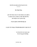 Tóm tắt Luận văn Thạc sĩ Quản trị kinh doanh: Quỹ tín thác đầu tư bất động sản (REIT) và khả năng áp dụng cho thị trường bất động sản tại Hà Nội