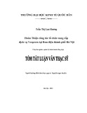 Tóm tắt Luận văn Thạc sĩ Kế toán: Hoàn thiện công tác tổ chức cung cấp dịch vụ Vexpress tại Bưu điện thành phố Hà Nội