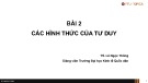 Bài giảng Bài 2: Các hình thức của tư duy