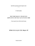 Tóm tắt Luận văn Thạc sĩ Kế toán: Phát triển dịch vụ thanh toán không dùng tiền mặt tại Ngân hàng MHB