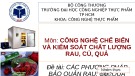 Đề tài: Các phương pháp bảo quản rau, củ, quả