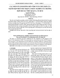 Các nhân tố ảnh hưởng đến tính tuân thủ thuế của người nộp thuế thu nhập cá nhân: Nghiên cứu trường hợp Chi cục Thuế Quận 11, TP.HCM