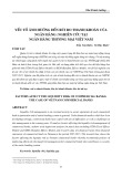 Yếu tố ảnh hưởng đến rủi ro thanh khoản của Ngân hàng: Nghiên cứu tại ngân hàng Thương mại Việt Nam