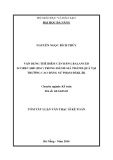 Tóm tắt Luận văn Thạc sĩ Kế toán: Vận dụng thẻ điểm cân bằng (Balanced Scorecard) trong đánh giá thành quả tại trường Cao đẳng Sư phạm ĐăkLăk