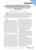 Điều tra đánh giá diễn biến chất lượng nước, tính toán khả năng chịu tải và đề xuất các giải pháp quản lí chất lượng nước sông Vàm Cỏ Đông tỉnh Tây Ninh