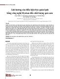 Ảnh hưởng của điều kiện bảo quản lạnh bằng công nghệ Hyokan đến chất lượng quả cam