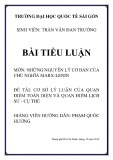 Bài tiểu luận: Cơ sở lý luận của quan điểm toàn diện và quan điểm lịch sử - cụ thể