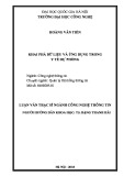 Tóm tắt Luận văn Thạc sĩ ngành công nghệ thông tin: Khai phá dữ liệu và ứng dụng trong y tế dự phòng