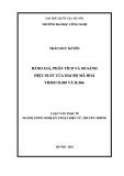 Luận văn Thạc sĩ: Đánh giá, phân tích và so sánh hiệu suất của hai bộ mã hoá video H.265/HEVC và H.264/AVC