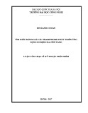 Luận văn Thạc sĩ Kỹ thuật phần mềm: Tìm hiểu đánh giá các framework phát triển ứng dụng di động đa nền tảng