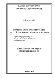 Tóm tắt Luận văn Thạc sĩ Công nghệ thông tin: Mở rộng công cụ activiti cho đặc tả và cài đặt chính sách an ninh