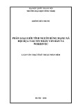 Luận văn Thạc sĩ Kỹ thuật phần mềm: Phân loại giới tính người dùng mạng xã hội dựa trên tin nhắn văn bản và Word2Vec