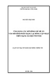 Luận văn Thạc sĩ Hệ thống thông tin: Ứng dụng các mô hình chủ đề ẩn vào mô hình phân hạng lại dòng cập nhật trên mạng xã hội Twitter