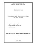 Tóm tắt Luận văn Thạc sĩ Công nghệ thông tin: Các phương pháp tấn công chữ ký số: RSA, ELGAMAL, DSS