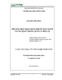 Luận án Tiến sĩ Công nghệ thông tin: Phương pháp nhận dạng khuôn mặt người và ứng dụng trong quản lý nhân sự