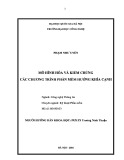 Tóm tắt Luận văn Thạc sĩ Công nghệ thông tin: Mô hình hóa và kiểm chứng các chương trình phần mềm hướng khía cạnh