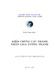 Luận án Tiến sĩ Công nghệ thông tin: Kiểm chứng các thành phần java tương tranh