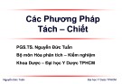 Bài giảng Các phương pháp tách - chiết