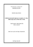 Tóm tắt Luận văn Thạc sĩ Kinh tế: Chính sách hỗ trợ xuất khẩu cá Tra trên địa bàn tỉnh Trà Vinh