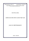 Luận án Tiến sĩ Kinh tế: Chính sách tiêu dùng xanh ở Việt Nam