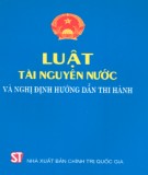 Nghị định hướng dẫn thi hành Luật tài nguyên nước