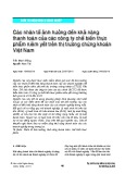 Các nhân tố ảnh hưởng đến khả năng thanh toán của các công ty chế biến thực phẩm niêm yết trên thị trường chứng khoán Việt Nam