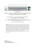 Phân tích yếu tố ảnh hưởng hiện tượng đảo nhiệt đô thị bề mặt tại khu vực đô thị Bangkok, Thái Lan