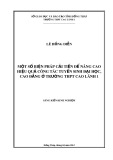 Sáng kiến kinh nghiệm: Một số biện pháp cải tiến để nâng cao hiệu quả công tác tuyển sinh ĐH, CĐ ở Trường THPT Cao Lãnh 1