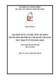 Tóm tắt Luận án Tiến sĩ kỹ thuật: Giải pháp nâng cao hiệu năng hệ thống truyền sóng milimet qua sợi quang cho mạng truy nhập vô tuyến băng rộng