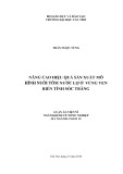 Luận văn Tiến sĩ: Nâng cao hiệu quả sản xuất mô hình nuôi tôm nước lợ ở vùng ven biển tỉnh Sóc Trăng