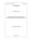 Luận án Tiến sĩ Kinh tế: Nâng cao hiệu quả quản trị tài chính tại các doanh nghiệp may thuộc tập đoàn dệt may Việt Nam