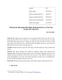 Nhìn lại các biện pháp điều hành chính sách tiền tệ ở Việt Nam từ năm 2011 đến 2015