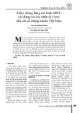 Kiểm chứng bằng mô hình ARDL tác động của các nhân tố vĩ mô đến chỉ số chứng khoán Việt Nam