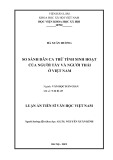 Luận án Tiến sĩ Văn học Việt Nam: So sánh dân ca trữ tình sinh hoạt của người Tày và người Thái ở Việt Nam
