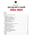 999 câu hỏi lý thuyết Hóa học ôn thi THPT quốc gia 2019