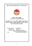 Đề án tốt nghiệp Cao cấp lý luận Chính trị: Đổi mới nâng cao chất lượng hoạt động chuyên môn, nghiệp vụ hội Nhà báo Thanh Hóa giai đoạn 2016-2020