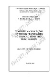 Luận văn tốt nghiệp: Tìm hiểu và xây dựng hệ thống FRAMEWORK hỗ trợ các hình thức thi trắc nghiệm