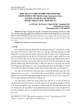 Hiệu quả của một số biện pháp sinh học trong phòng trừ Bọ hà (Cylas formicarius Fabr.) tại bản Tây Hưng, xã Muổi Nọi, huyện Thuận Châu, tỉnh Sơn La