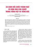 So sánh đối chiếu thành ngữ có hình ảnh con chuột trong tiếng Việt và tiếng Đức