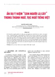 Ẩn dụ ý niệm con người là cây trong thành ngữ, tục ngữ tiếng Việt