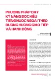 Phương pháp dạy kỹ năng đọc hiểu tiếng nước ngoài theo đường hướng giao tiếp và hành động