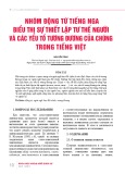 Nhóm động từ tiếng Nga biểu thị sự thiết lập tư thế người và các yếu tố tương đương của chúng trong tiếng Việt