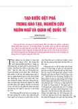 Tạo bước đột phá trong đào tạo, nghiên cứu ngôn ngữ và quan hệ quốc tế