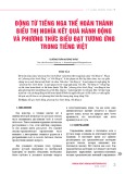 Động từ tiếng Nga thể hoàn thành biểu thị nghĩa kết quả hành động và phương thức biểu đạt tương ứng trong tiếng Việt