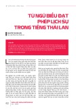 Từ ngữ biểu đạt phép lịch sự trong tiếng Thái Lan